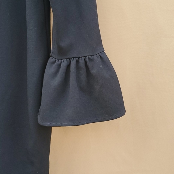 🍎2 Items/$12 OLIVIA & GRACE BOHO STYLE BELL SLEEVE BLACK DRESS SIZE LARGE - Picture 8 of 11